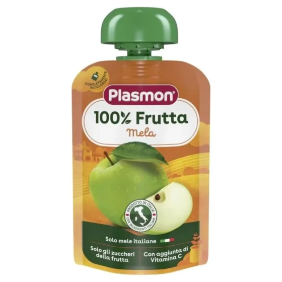 Плодова закуска ябълка за деца 6М+ 100 гр Plasmon