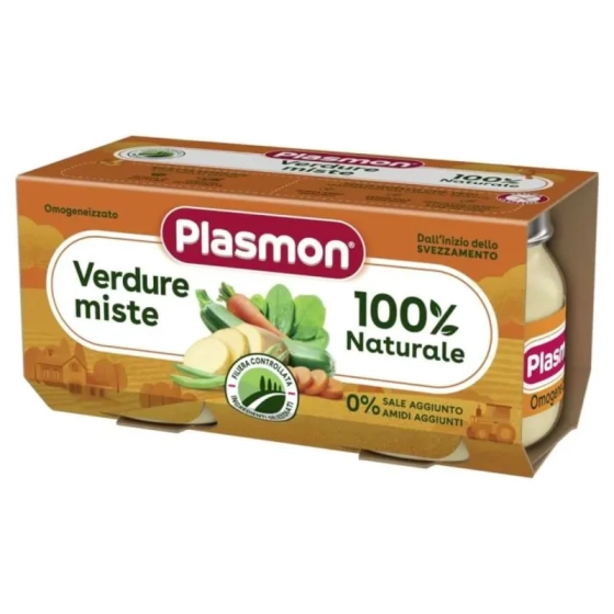 Меню зеленчуци микс за деца 4М+ 80гр х2 Plasmon