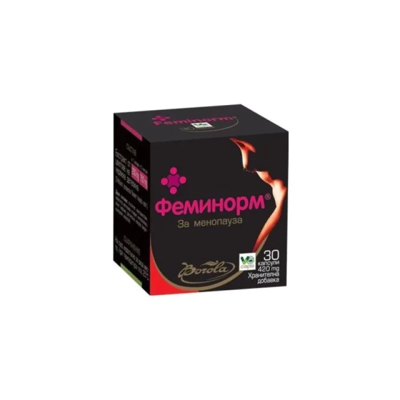 Феминорм за облекчаване симптомите при менопауза х30 капсули Borola