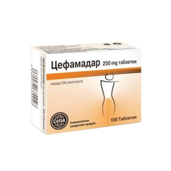 Цефамадар таблетки при наднормено тегло х100 Cefak