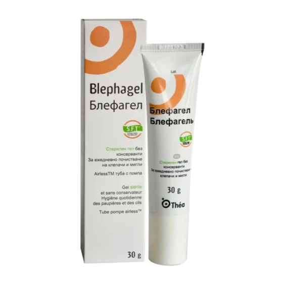 Блефагел гел за почистване на клепачи и мигли 30гр
