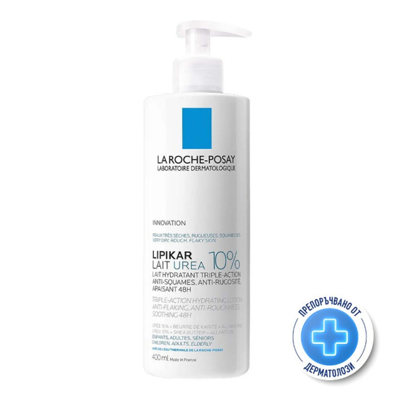 La Roche-Posay Lipikar Lait Urea 10% мляко за тяло за суха и много суха кожа 400мл. 852302