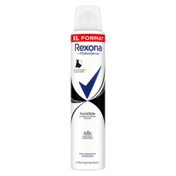 Rexona deo invisible black+white дезодорант спрей 200мл