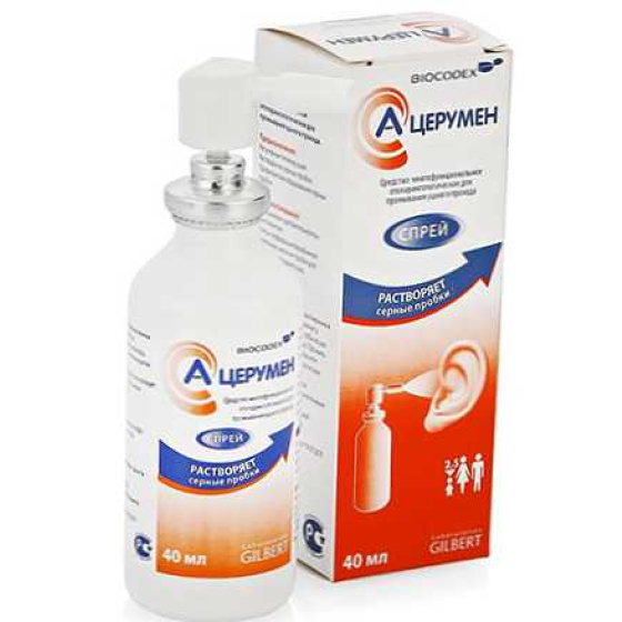 А-церумен спрей за отстраняване на ушна кал  40мл