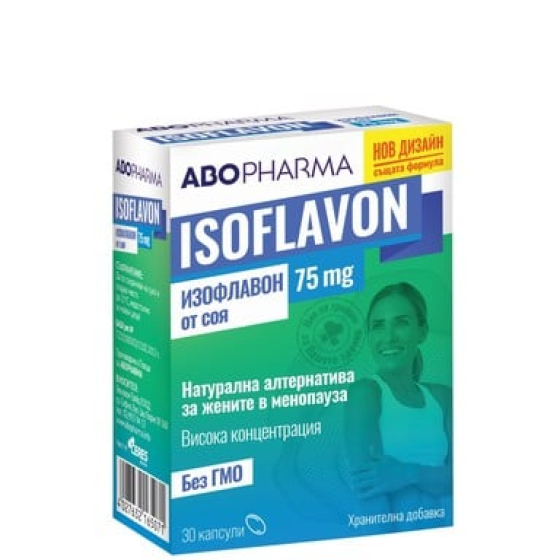 Изофлавон соя капсули за жени в менопауза  75мг х30 Abopharma