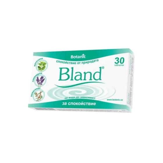 Бланд таблетки при стрес и безпокойство х30 Botanic