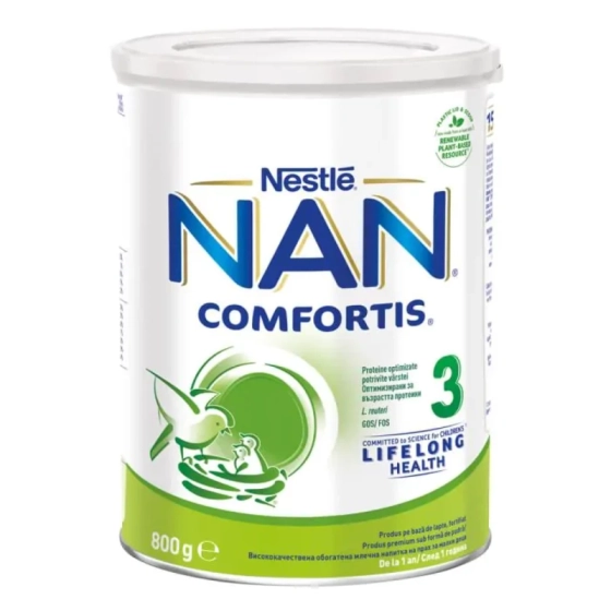 Nestle NAN Comfortis 3 Висококачественa обогатенa млечна напитка на прах 12+ месеца 800г