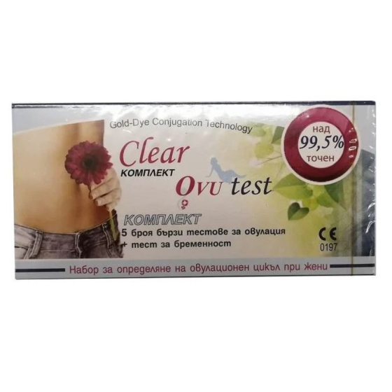 Тест за овулация clear ovu х 5+1бр тест за бременност