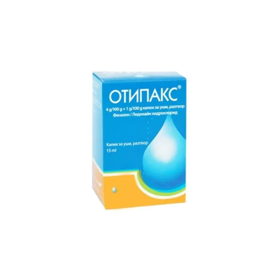 Отипакс солуцио при възпаление на ушите 15мл