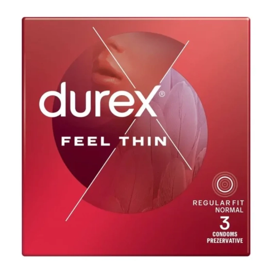 Презервативи durex feel thin х 3 червен