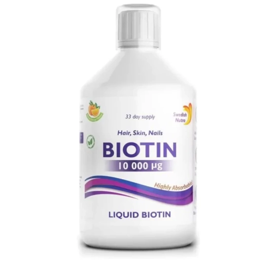 Течен Биотин 10,000 мкг 500 мл Swedish Nutra
