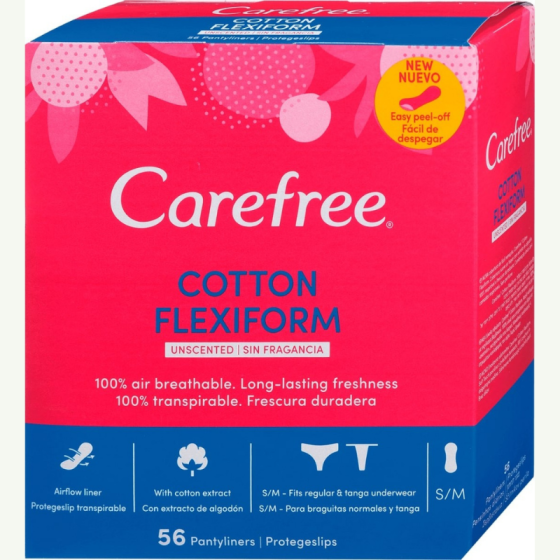 Carefree ежедневни превръзки Flexiform Fresh 56 бр.