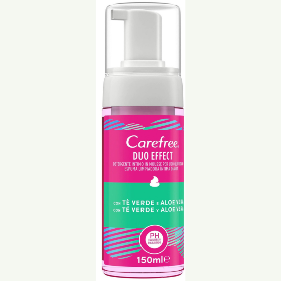 Carefree Duo Effect интимна измиваща пяна с Алое и Зелен чай 150 мл