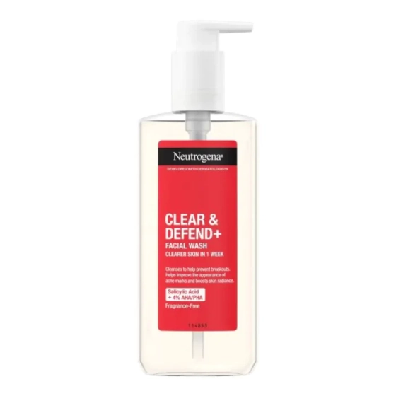 Neutrogena Clear&Defend+ измивен гел за лице 200мл