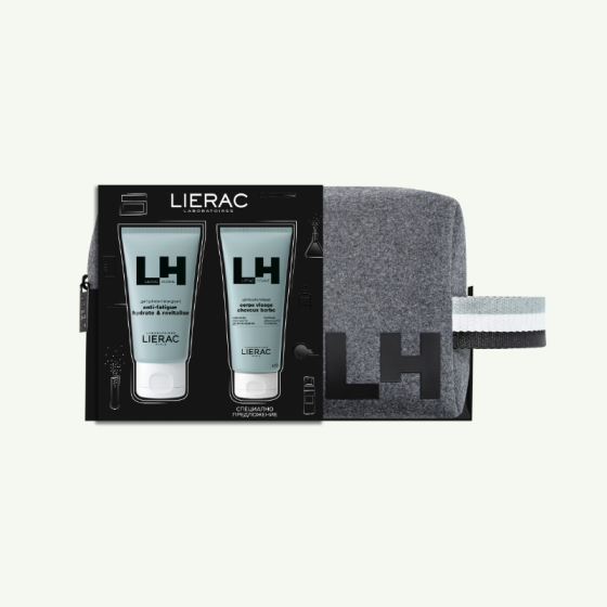 Lierac Lift Homme Енергизиращ, хидратиращ гел-крем лице и очи за мъже, 50мл + Душ-гел 3 в 1, 50мл