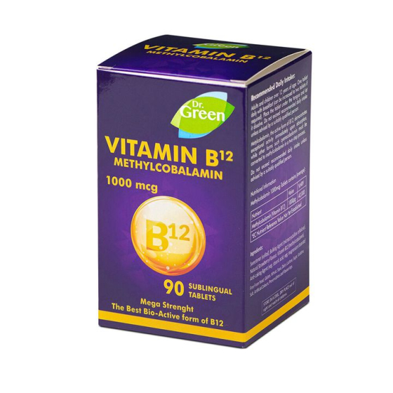 Витамин B12 метилкобаламин таблетки 1000 мкг 90 броя  Dr. Green