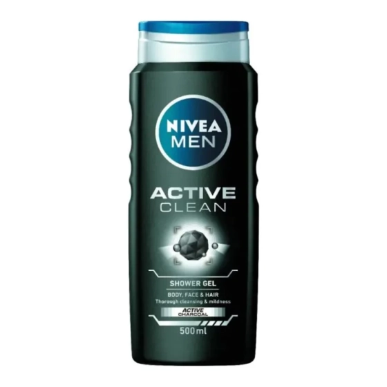 Nivea men active clean душ-гел за мъже с активен въглен 500мл