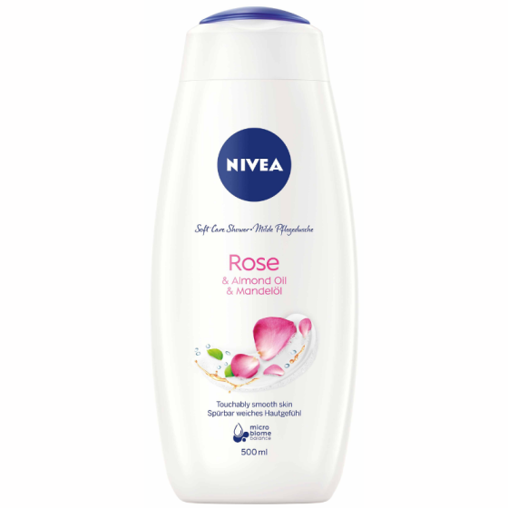 Nivea rose&almond oil душ-гел за тяло 500мл