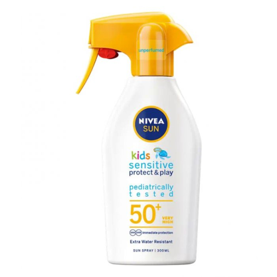 Nivea Sun Sensitive Protect Слънцезащитен спрей за деца SPF50+ 270мл