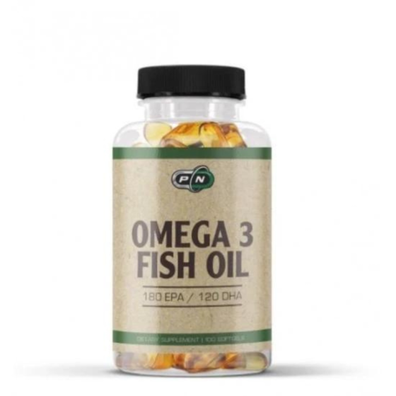 Omega 3 Fish Oil 1000 мг 100 гел капсули Pure Nutrition