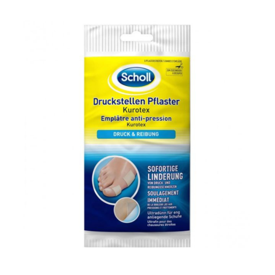 Scholl Тънък пластир при натиск и триене х5 броя