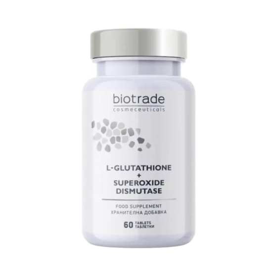 Хранителна добавка L-Glutation + супероксид дисмутаза x 60 таблетки Biotrade