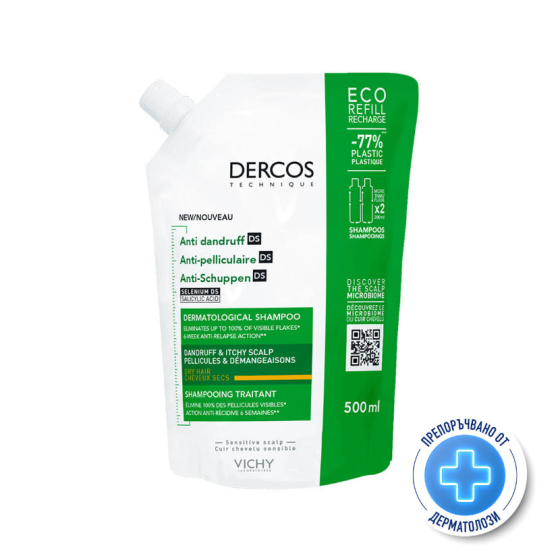 Vichy Dercos шампоан против пърхот сух скалп пълнител 500мл. 787208