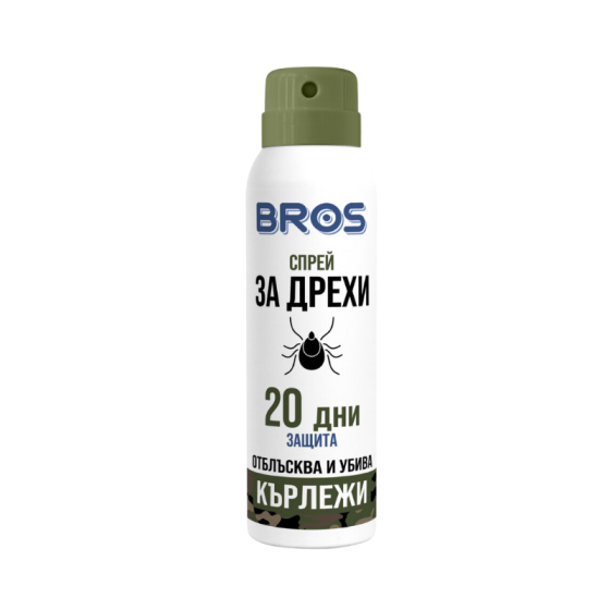 Bros Спрей против кърлежи за дрехи x90 мл