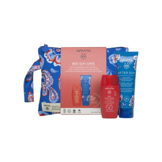 Apivita Bee Sun Safe Слънцезащитен гел-крем за лице SPF50 50 мл + Гел-крем за след слънце 100мл