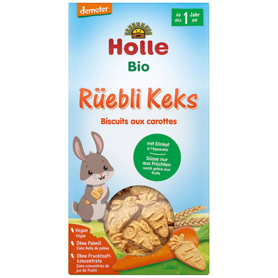 Holle Био спелтови бисквити с моркови 12+месеца 125г