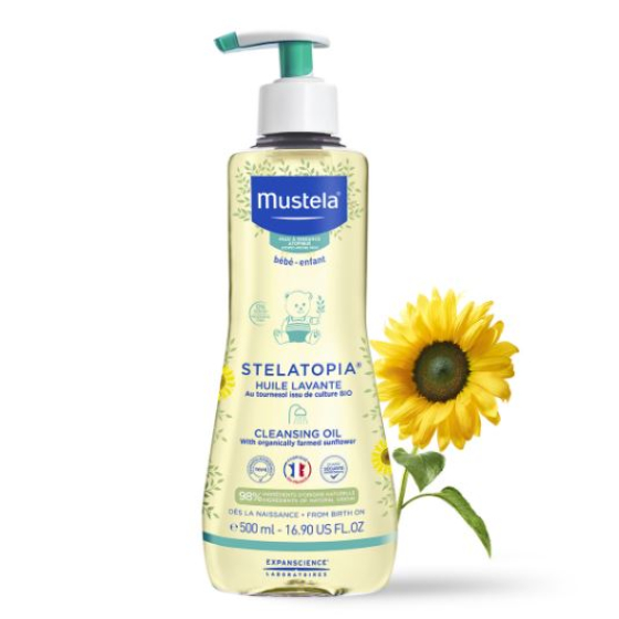 Mustela Stelatopia душ олио за атопична кожа 500мл