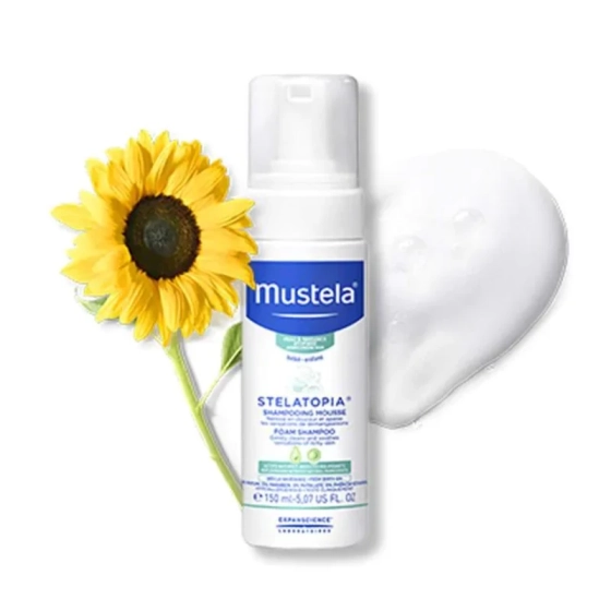 Mustela Stelatopia шампоан-пяна за атопична кожа 150мл