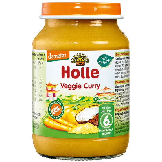 Holle Био пюре зеленчуково къри 6+ месеца 190г