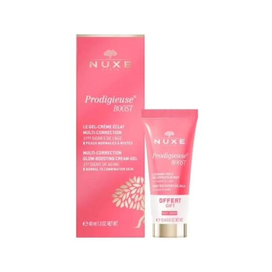 Nuxe Prodigieuse Boost Мулти-коригиращ гел-крем за лице 40мл + Нощен крем за лице 15мл