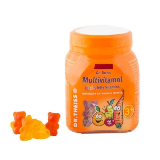 Мултивитамол желирани бонбони за деца за поддържане на здравето и баланса х50