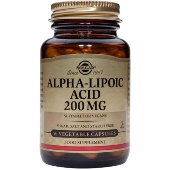 Solgar Алфа-Липоева Киселина 200 мг 50 капсули