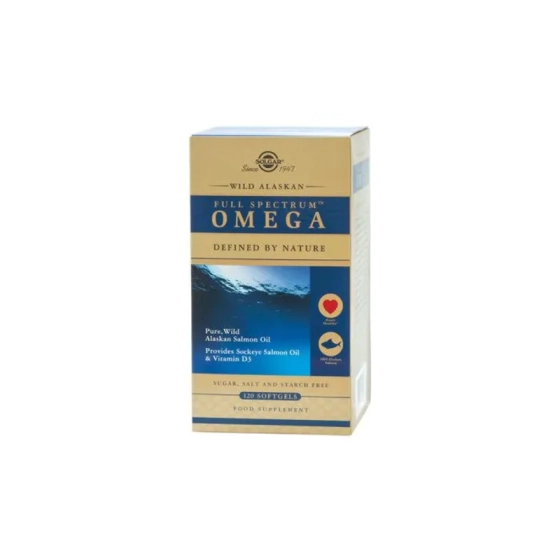 Solgar Пълен спектър омега от дива сьомга 120 капсули