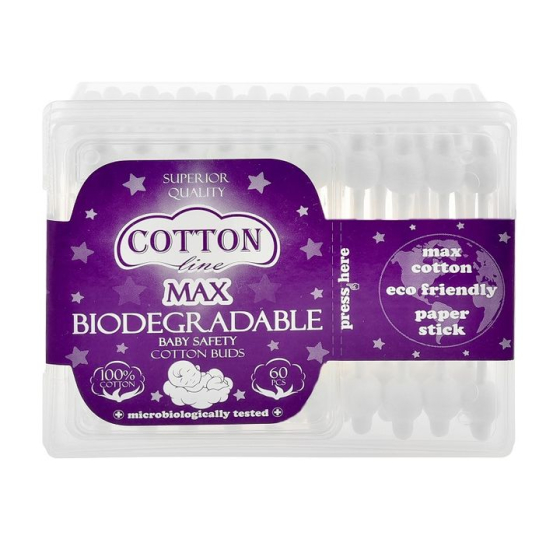 КЛЕЧКИ ЗА УШИ BAMBOO Х200 COTTON LINE ПРОЗРАЧА К-Я