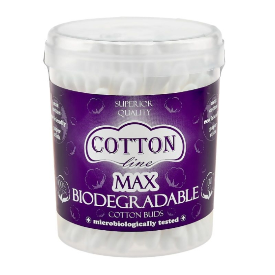 КЛЕЧКИ ЗА УШИ MAX Х100 COTTON LINE ЦИЛИНДЪР