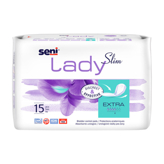 Seni Lady Slim Extra Урологични подложки 15 бр