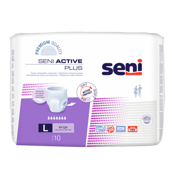 Seni Active plus L Абсорбиращо бельо за еднократна употреба 10 броя