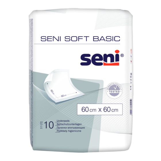 Seni Soft Basic Абсорбиращи чаршафи за еднократна употреба 60х60 10 броя