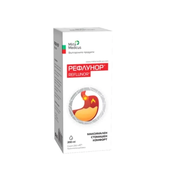 Рефлунор Сироп при стомашен комфорт 200мл Мирта Медикус