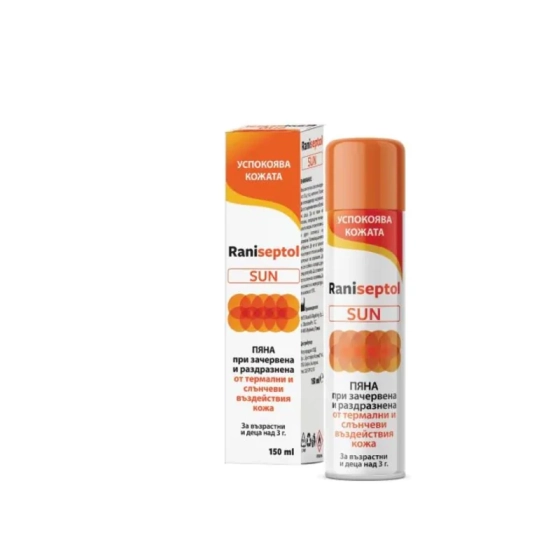 Raniseptol Sun Пяна с пантенол при зачервена и раздразнена кожа 150 мл