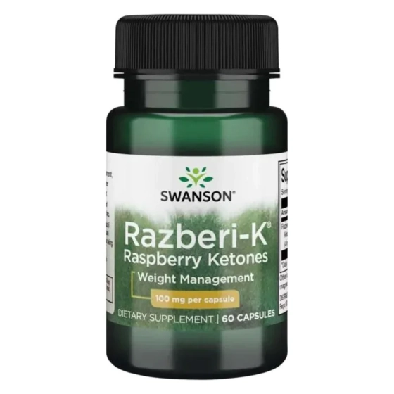 Swanson Малинови кетони за нормален метаболизъм и регулиране на апетита 60 капсули