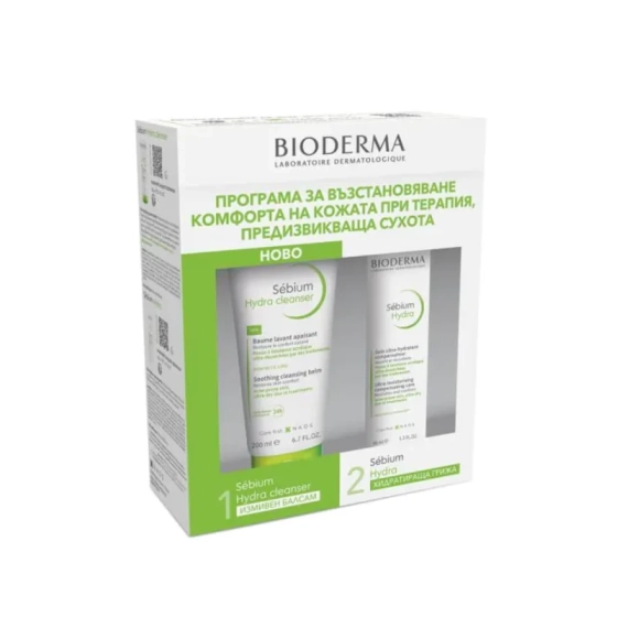 Bioderma Sebium Hydra Измиващ балсам 200мл + Sebium Hydra Хидратиращ крем за лице 40мл