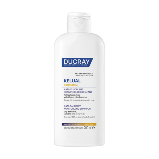 Ducray Kelual Squanorm Хидратиращ третиращ шампоан против сух пърхот 200ml