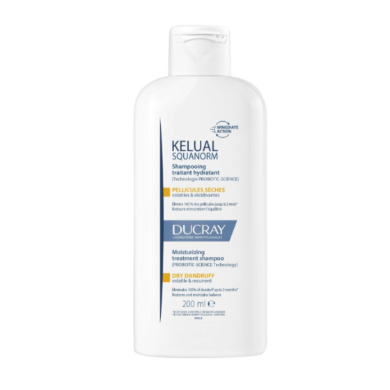 DUCRAY KELUAL SQUANORM ХИДРАТИРАЩ ТРЕТИРАЩ ШАМПОАН ПРОТИВ СУХ ПЪРХОТ 200мл