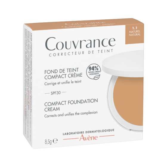 Avene Couvrance компактен фон дьо тен SPF30 №1.1 Натурален 8,5гр