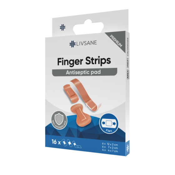 LIVSANE Premium Пластири за пръсти в три размера 16 броя
